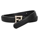 Women's Leather Belt with Buckle - Ideal for Dresses, Jeans, and Coats