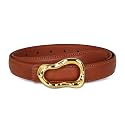 Women's Leather Belt with Buckle - Ideal for Dresses, Jeans, and Coats
