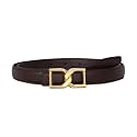 Women's Leather Belt with Buckle - Ideal for Dresses, Jeans, and Coats