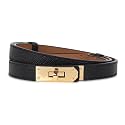 Women's Leather Belt with Buckle - Ideal for Dresses, Jeans, and Coats