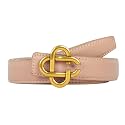 Women's Leather Belt with Buckle - Ideal for Dresses, Jeans, and Coats