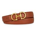 Women's Leather Belt with Buckle - Ideal for Dresses, Jeans, and Coats