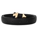 Women's Leather Belt with Buckle - Ideal for Dresses, Jeans, and Coats