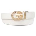 Women's Leather Belt with Buckle - Ideal for Dresses, Jeans, and Coats