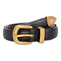 Women's Leather Belt with Buckle - Ideal for Dresses, Jeans, and Coats