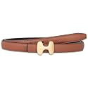 Women's Leather Belt with Buckle - Ideal for Dresses, Jeans, and Coats