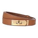 Women's Leather Belt with Buckle - Ideal for Dresses, Jeans, and Coats