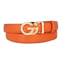 Women's Leather Belt with Buckle - Ideal for Dresses, Jeans, and Coats