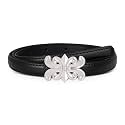 Women's Leather Belt with Buckle - Ideal for Dresses, Jeans, and Coats