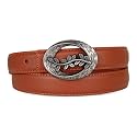 Women's Leather Belt with Buckle - Ideal for Dresses, Jeans, and Coats
