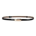Women's Leather Belt with Buckle - Ideal for Dresses, Jeans, and Coats
