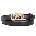 Women's Leather Belt with Buckle - Ideal for Dresses, Jeans, and Coats