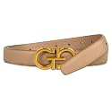 Women's Leather Belt with Buckle - Ideal for Dresses, Jeans, and Coats