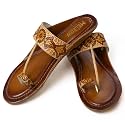 Women39s Leather Kolhapuri Chappals Handmade Ethnic