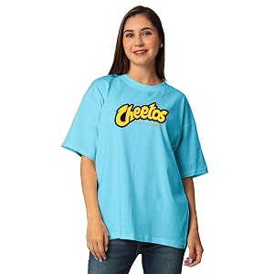 Womens Letter Print Oversized Fit T-Shirt