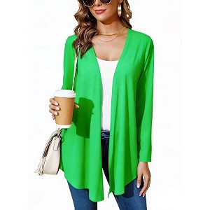 Womens Lightweight Open Front Cardigans Casual Soft