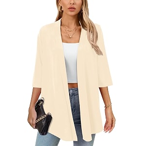 Womens Lightweight Open Front Cardigans Casual Soft