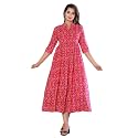 Women39s Long Sleeve Floral Print Kurti Dress