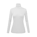 Women's Long Sleeve Turtleneck Shirts Slim Fitted Lightweight Base Layer Casual Tops