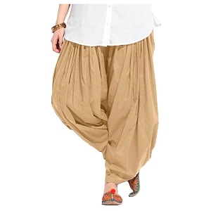 Womens Loose fit Cotton semi Patiyala Salwar