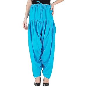 Womens Loose fit Cotton semi Patiyala Salwar