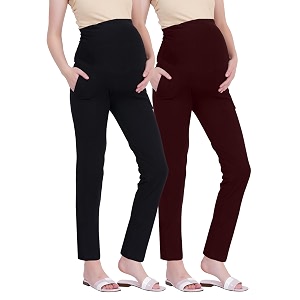 Womens Maternity Leggings with Pockets - Comfortable