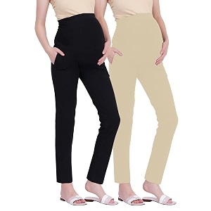 Womens Maternity Leggings with Pockets - Comfortable