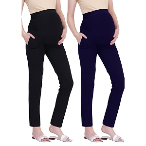 Womens Maternity Leggings with Pockets - Comfortable