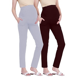 Womens Maternity Leggings with Pockets - Comfortable