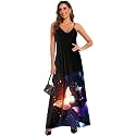 Women39s Maxi Sunflower Dresses Sleeveless Long Tie