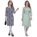 Women39s Multicolor Exclusive Crepe KurtaPack of 2
