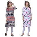 Women39s Multicolor Exclusive Crepe KurtaPack of 2