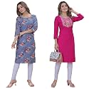 Women39s Multicolor Exclusive Crepe KurtaPack of 2