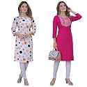 Women39s Multicolor Exclusive Crepe KurtaPack of 2