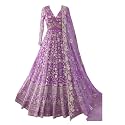 Women39s Net Embroidered Semi-Stitched Gown Cross Gown-New
