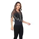 Women's Net Hand Bead Embroidery Poncho/Shrug/Cape For Women/Girls for Office/Casual Wear/Party/Gift/Birthday/Wedding/Outing/(Free Size, Multi-Color)