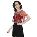 Women's Net Hand Bead Embroidery Poncho/Shrug/Cape For Women/Girls for Office/Casual Wear/Party/Gift/Birthday/Wedding/Outing/(Free Size, Multi-Color)
