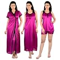 Women39s Wine Nightwear Nightdress Nighty with Robe