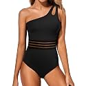 Women's One Shoulder One Piece Tummy Control Swimsuit Full Coverage