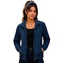 Women's Oversized Bomber Jacket | Casual Full Sleeve Zip-Up Jacket | Lightweight Stand Collar Regular Fit Outerwear with Pockets