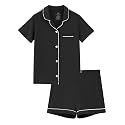 Mommy and Me Pajamas Set Viscose from Bamboo Women Pjs Soft Short Sleeve Tops Shorts Kids Button Down Sleepwear