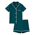 Mommy and Me Pajamas Set Viscose from Bamboo Women Pjs Soft Short Sleeve Tops Shorts Kids Button Down Sleepwear