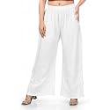 Women39s Palazzo Pants with Floral Embroidery Elastic
