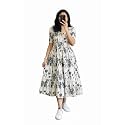 Women39s Pink Bandhani Print Tiered Maxi Dress
