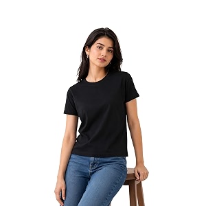 Womens Plain Cotton T-Shirt