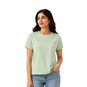 Womens Plain Cotton T-Shirt