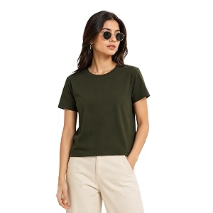 Womens Plain Cotton T-Shirt
