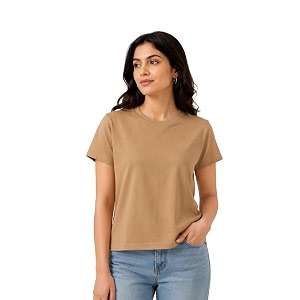 Womens Plain Cotton T-Shirt
