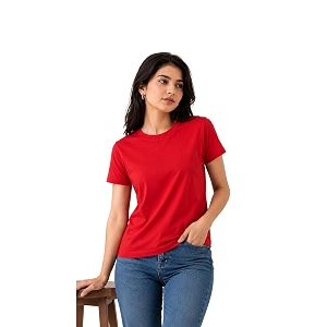 Womens Plain Cotton T-Shirt