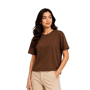 Womens Plain Cotton T-Shirt